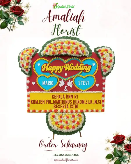 Papan Bunga Pernikahan Bogowanti
